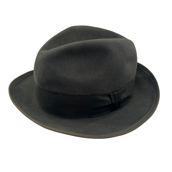 Stetson Other - Vtg Royal Stetson Fedora Hat Gray Fur Felt John R. Stetson Co. Ribbon Mens Dress